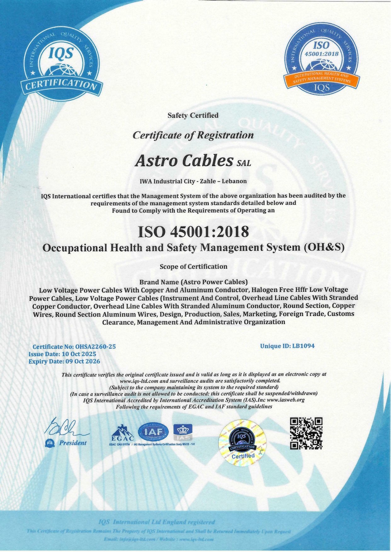 45001-Astro Cables SAL_page-0001