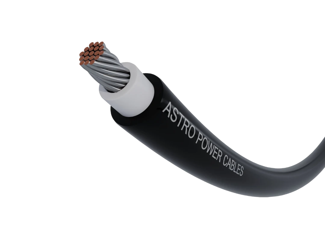 PV Cables copper conductor cable by Astro Cables Company for efficient solar power installations.